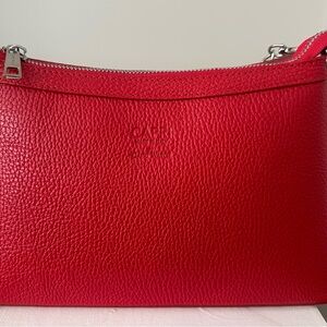 Red Leather Women's Bag from Capri Watch Naples, Italy.